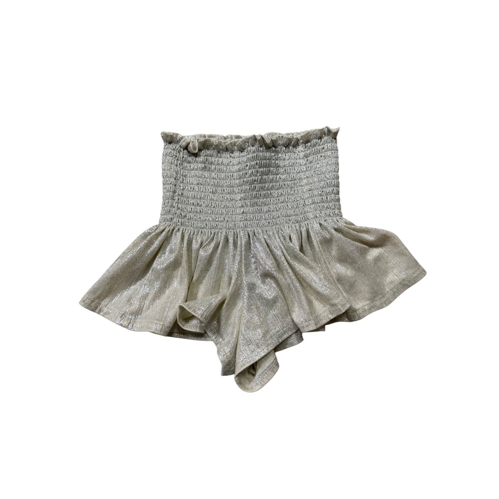 Queen of Sparkles Girls Metallic Ruffle Shorts Bloomers XS Kids Sparkle - Picture 1 of 4